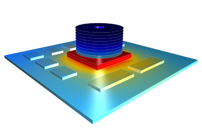 conduction simulation of insulation sheet of special geometry at a specific temperature and pressure